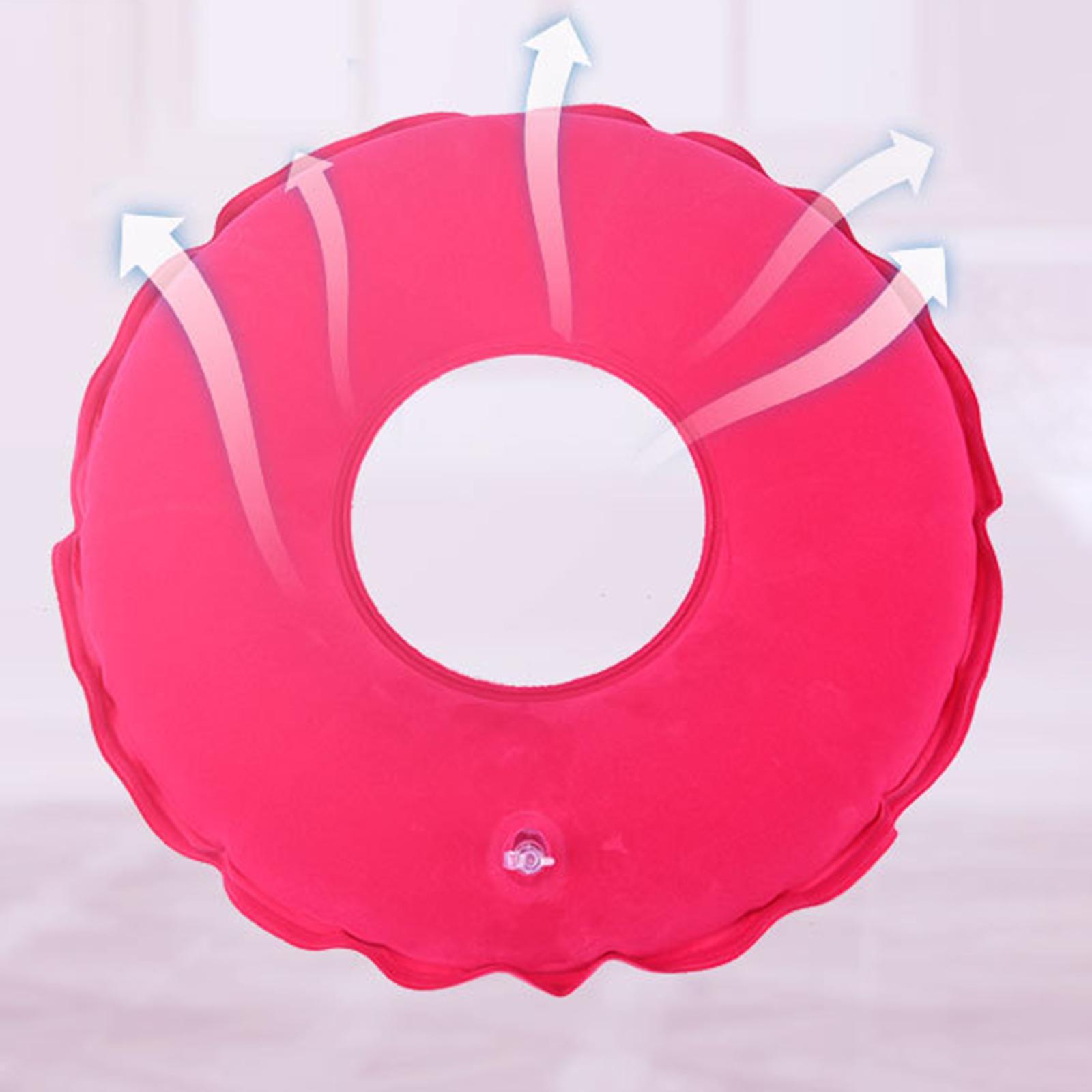 Inflatable Donut Cushion,Inflatable Ring Cushion Seat,15" Round Inflatable Cushion,Portable Donut Cushion Pillow for Home Office Chair Wheelchair Car