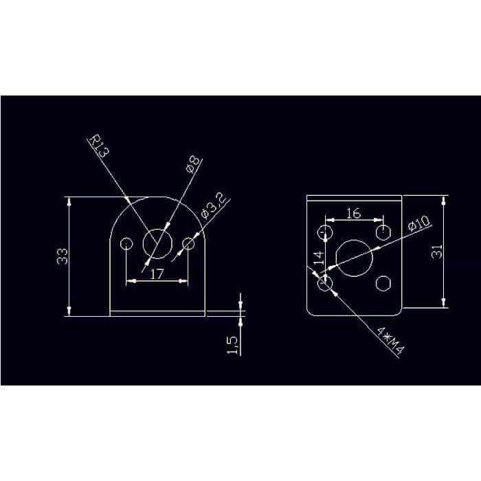 Gá động cơ Giá đỡ động cơ GA25