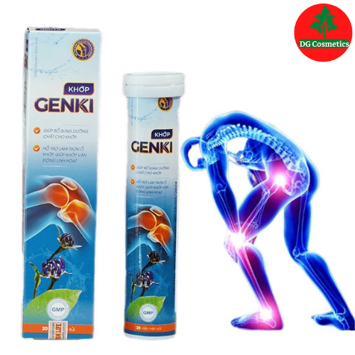 Viên sủi xương khớp Genki hỗ trợ mạnh gân cốt, hộp 20 viên