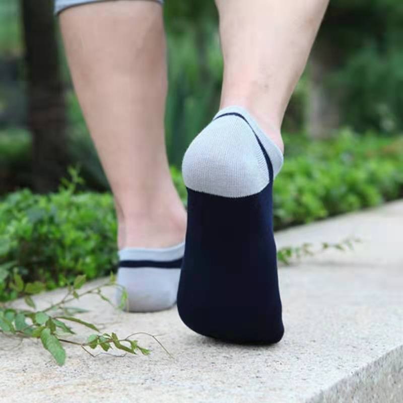 Bộ 5 đôi tất cổ ngắn sợi tre khử mùi nam nữ size 24-26cm màu ngẫu nhiên