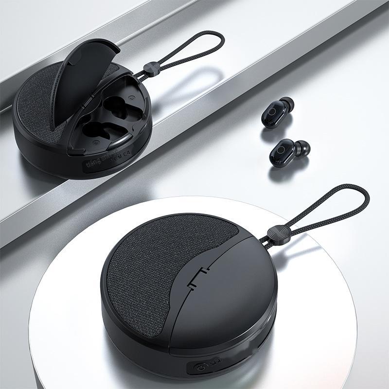 Loa bluetooth kiểu mới nhất Tai nghe TWS quà tặng hai trong một thẻ cắm tai nghe trong tai Âm thanh nổi FM