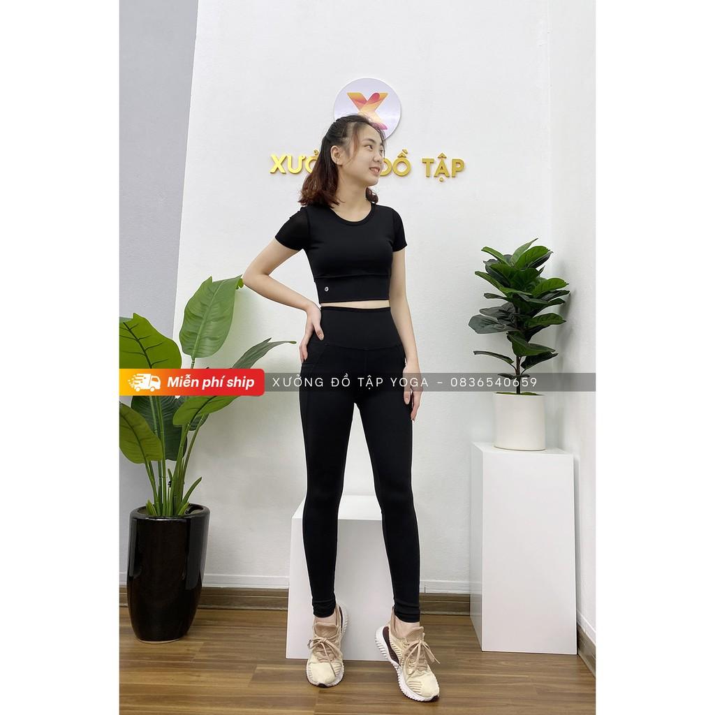 ️️ 100% ẢNH THẬT ️️ SET TẬP Yoga, Gym, Aerobic - Bộ tập yoga cộc tay phối lưới ️ ️