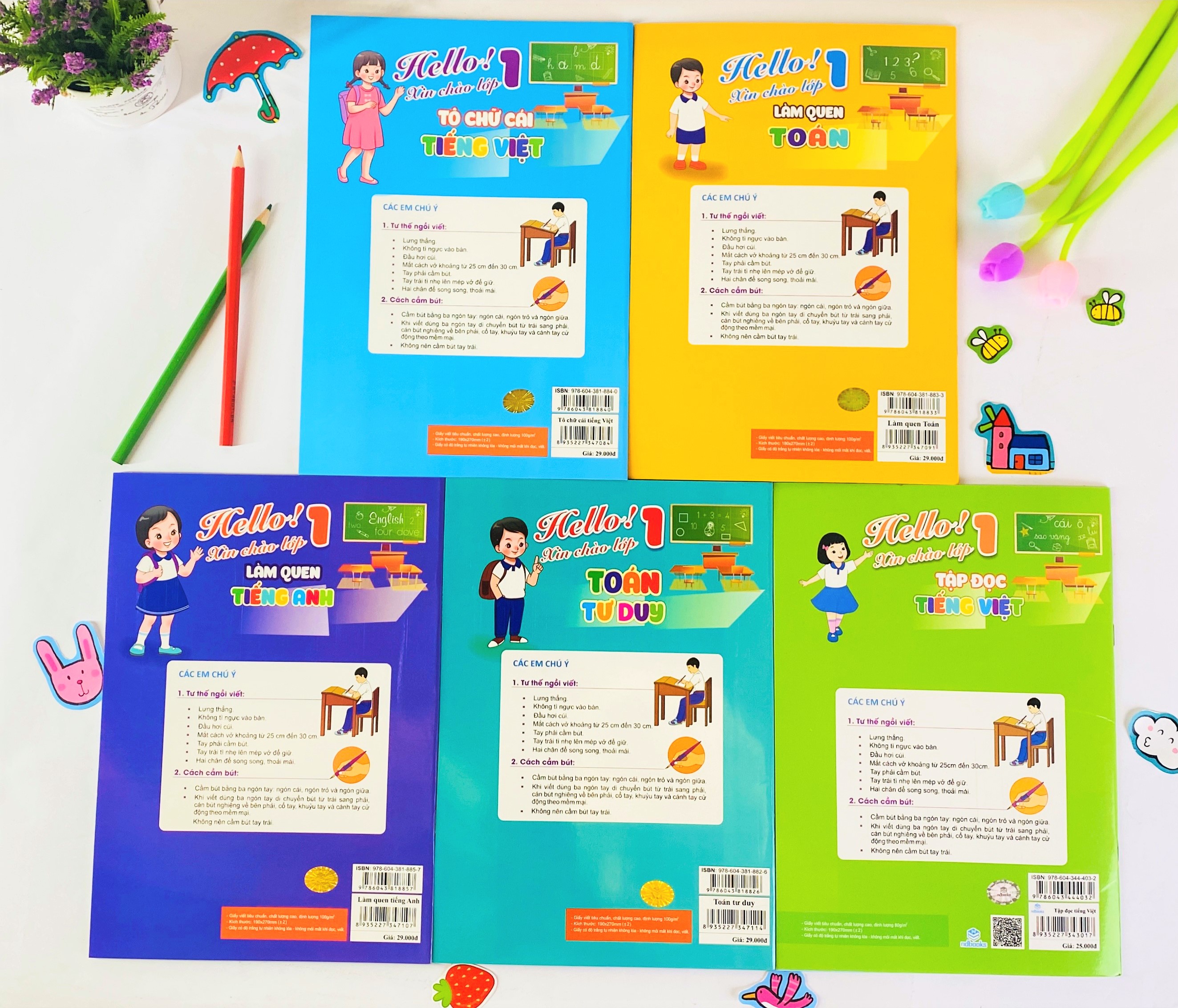 Sách - Combo 5 cuốn Hello! Xin chào lớp 1 - ndbooks