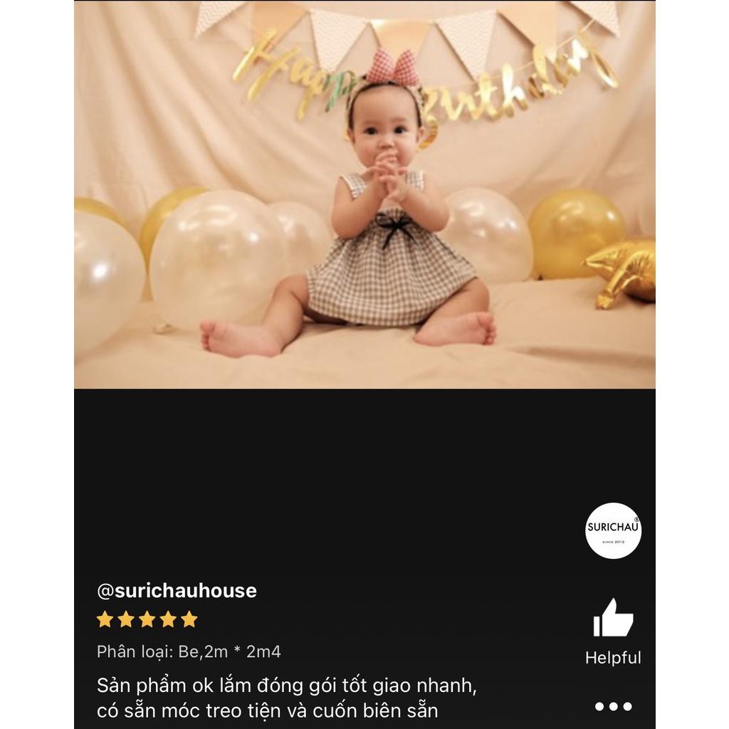 Vải Phông nền sinh nhật chụp ảnh, phông nền vải trơn, background Happy birthday lookbook và livetream, decor , rèm cửa