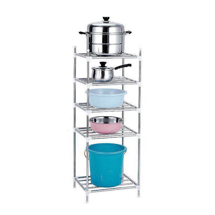 Kệ để xoong nồi 5 tầng inox lắp ráp kích thước 42x35x112cm hàng cao cấp
