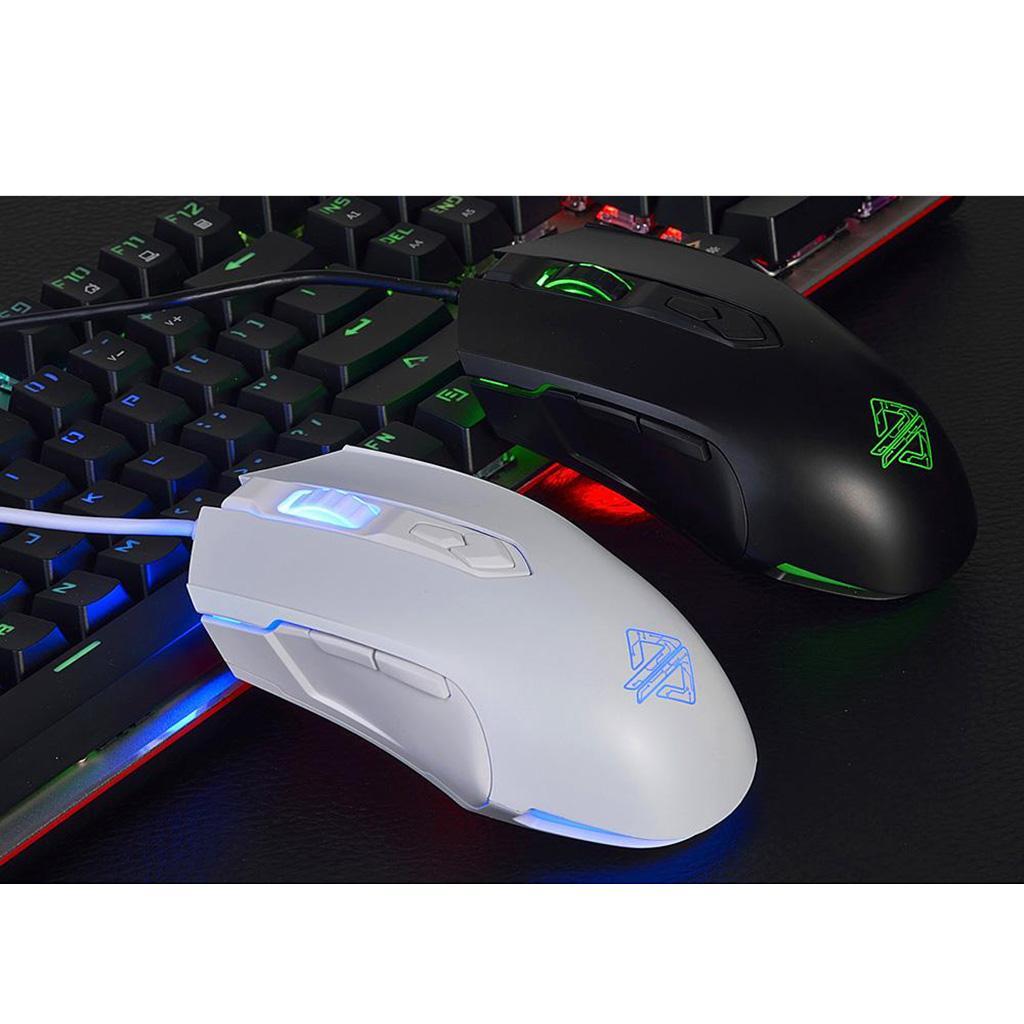 LED Lights Gaming Mouse Optical USB Wired  for PC Simple Black