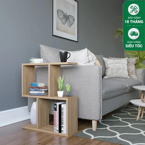 Kệ trang trí cạnh sofa chất liệu gỗ chống ẩm 2 tầng FKT04