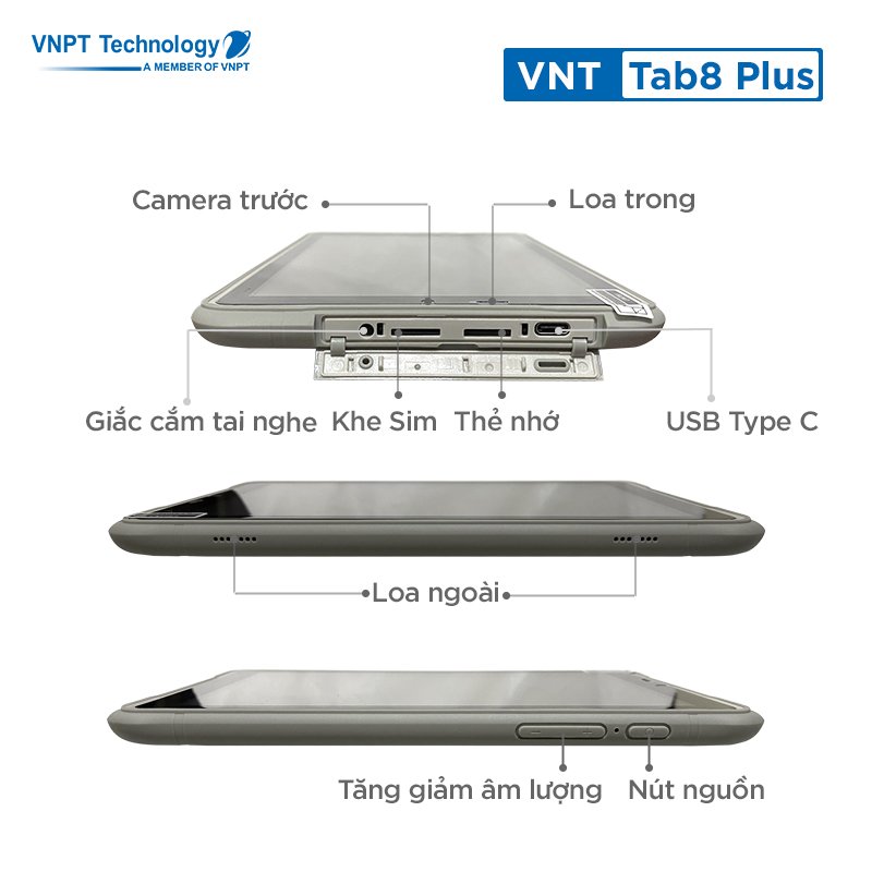 Hình ảnh Máy tính bảng VNPT Technology VNT Tab8 Plus 8 Inch Android 11 RAM 4GB - Hàng chính hãng