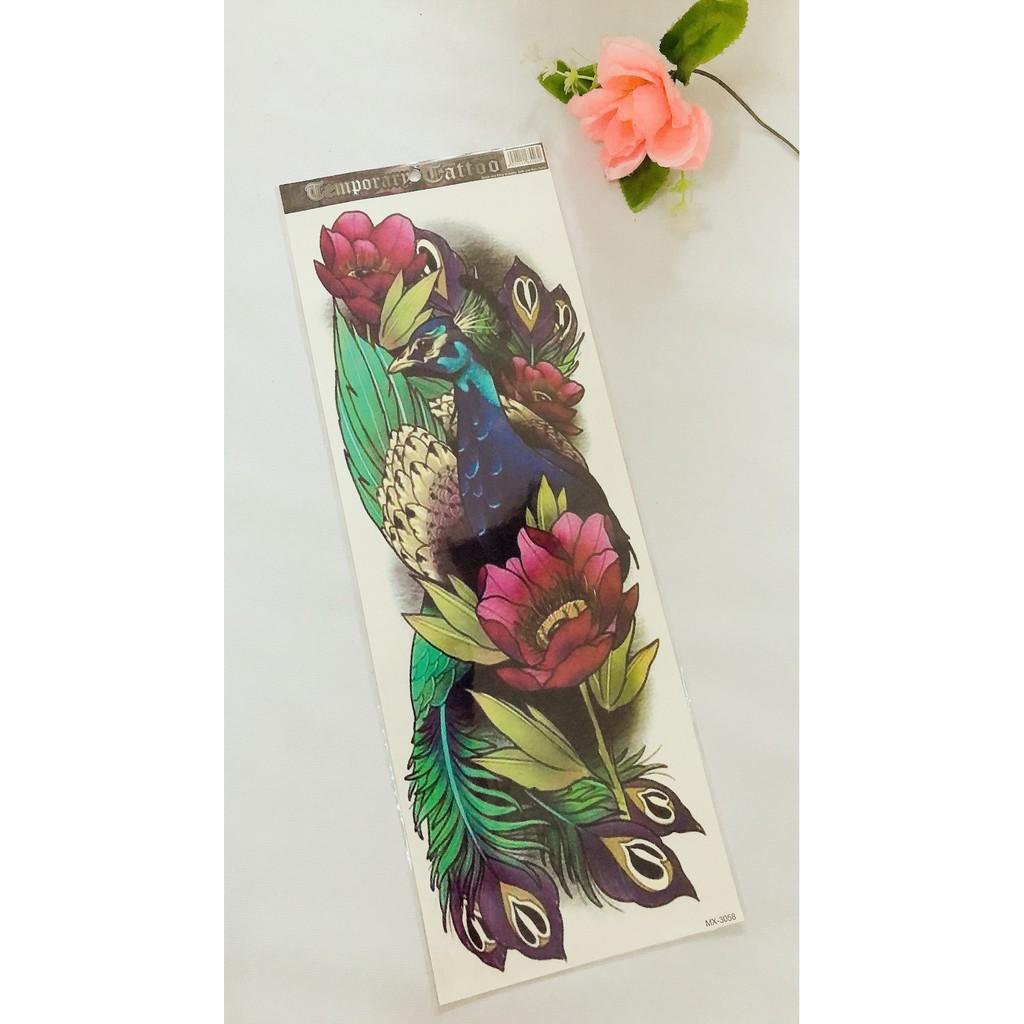 Hình xăm dán kín tay màu đẹp 17x48cm- mua 2 tấm tặng bắp tay xinh, mua từ 3 tấm tặng đồng size