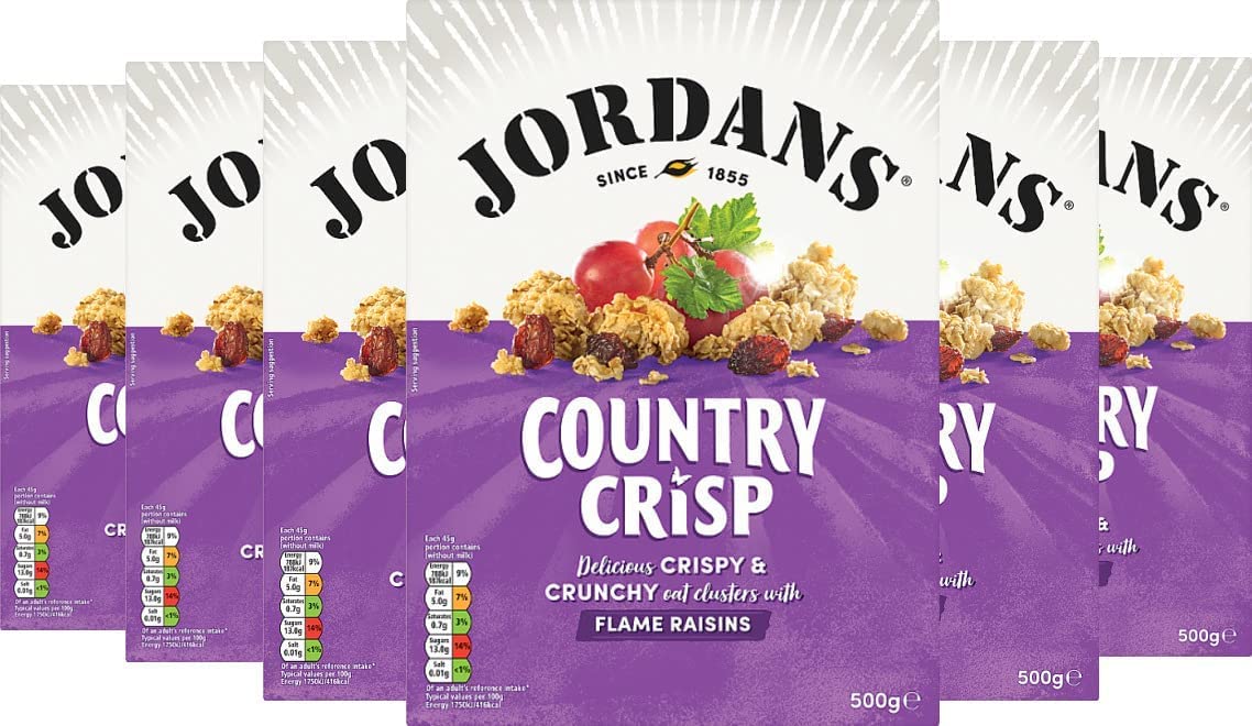 NGŨ CỐC JORDANS COUNTRY CRISP FLAME RAISINS - KHỐI LƯỢNG 500G/1 HỘP - ANH QUỐC