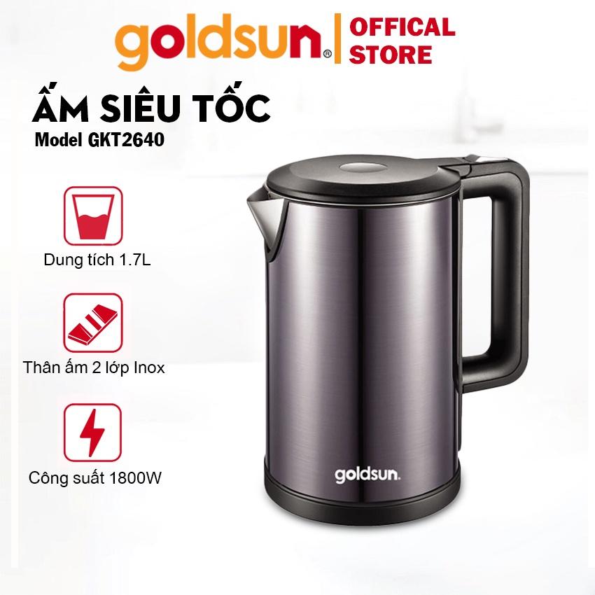 Ấm siêu tốc 2 lớp Goldsun GKT2640 dung tích 1.7L - Hàng chính hãng