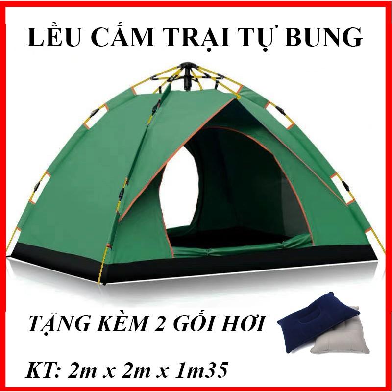 Lều Cắm Trại Dã Ngoại Du Lịch Tự Động 4-6 người, ngăn Muỗi, Chống Nắng Cao Cấp, Lều Tự Bung 1 Cửa Chính, 3 Cửa Sổ