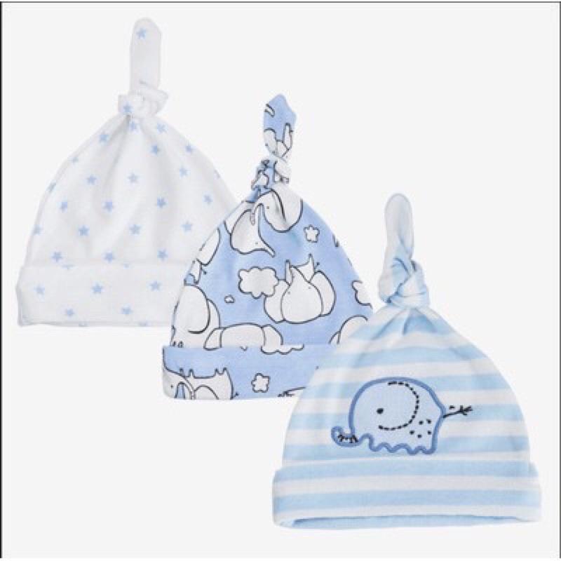 Set 3 mũ cotton sơ sinh Momcare cho bé trai,bé gái từ 0-6m -Amina