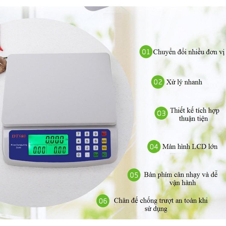 Cân điện tử tính tiền 30kg/1g DT-580 ( Cân hoa quả, thực phẩm )