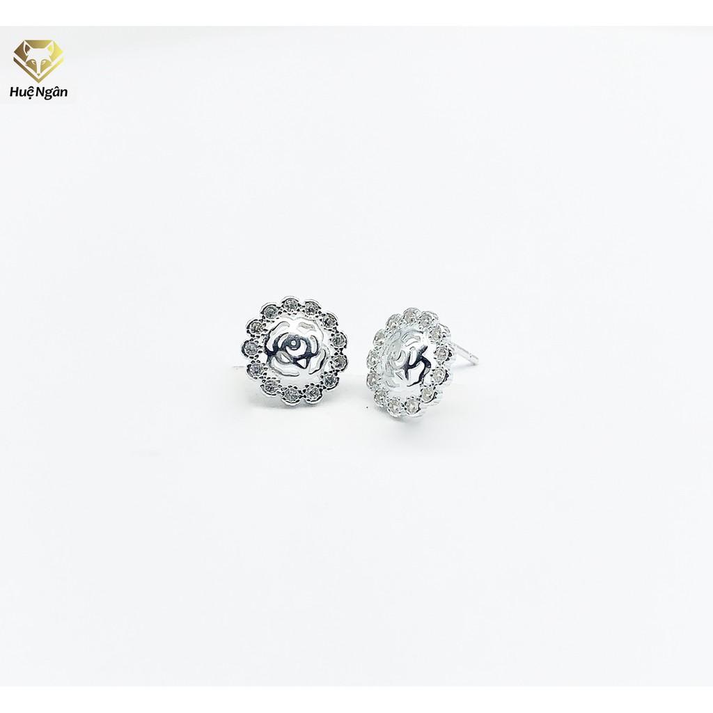 Bông tai bạc Ý 925 Huệ Ngân - Chấm tròn xinh RYE141014