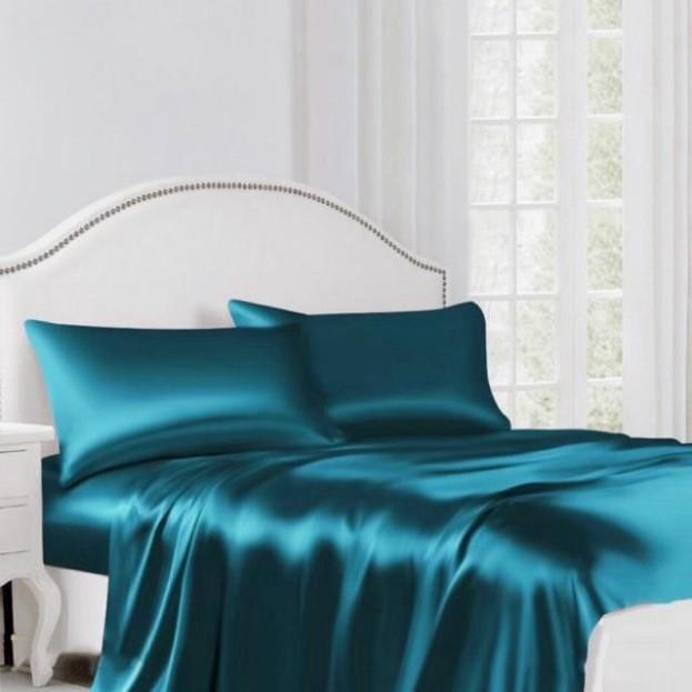 Bộ Drap Gối Lụa Cao cấp Hàng LOẠI 1 chất vải dày hàng mát Mịn - KH lựa chọn màu