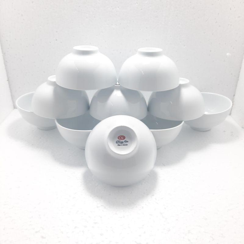 Combo 10 chén cơm sứ trắng 4.5 inch HC-VN,,Set 10 chén cơm sứ trắng Việt Nam