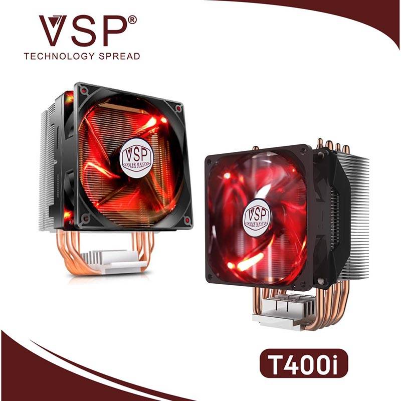 Fan T400i LED(Tản 4U, Fan 12cm, màu Đen, Full Socket)-hàng chính hãng