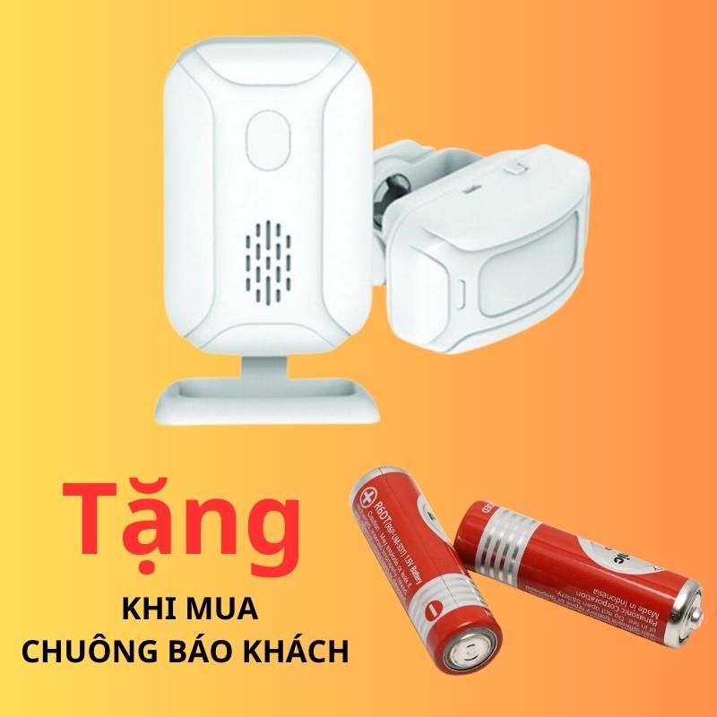 Chuông báo khách không dây chống trộm đa năng hồng ngoại màu trắng