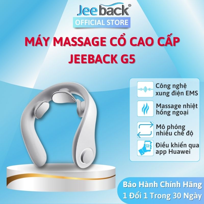 Máy massage cổ Jeeback G5 thông minh với 4 chức năng massage, cảnh báo khi ngồi sai tư thế