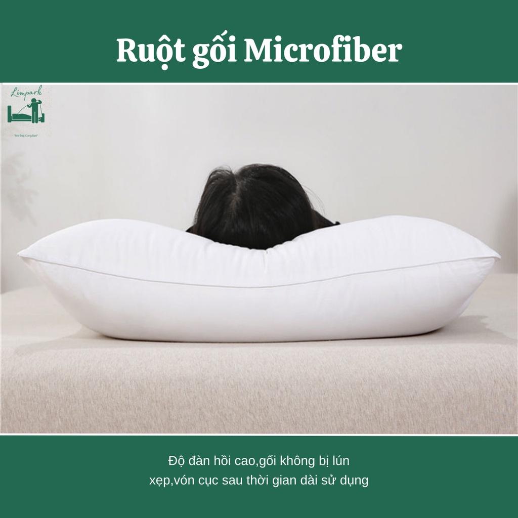 Ruột Gối Bông Microfiber-Ruột gồi nằm Lông Vũ Nhân Tạo-Tiêu chuẩn khách sạn - Đầy đủ Kích Thước Cho Bạn Lựa Chọn-Limpark