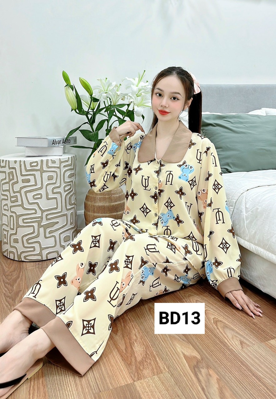 Đồ bộ nữ Lụa Mango Size Lớn tay dài quần dài BD13