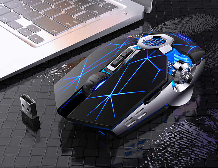 Chuột A7 không dây chuyên game pin sạc Led 7 màu - CHUỘT ĐỈNH CHO DÂN PUBG & FPS - NTH