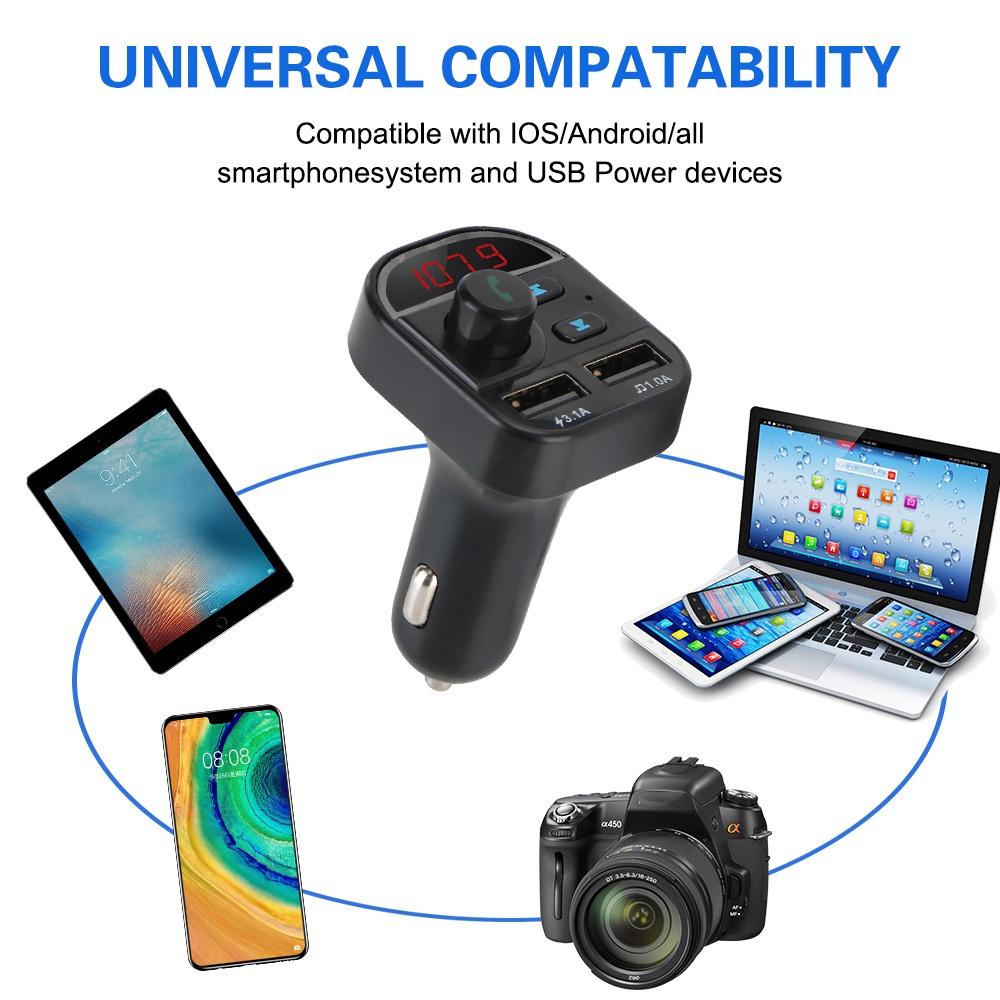 Tẩu sạc nhanh QC 3.0 USB kép 12V đa năng cho xe hơi