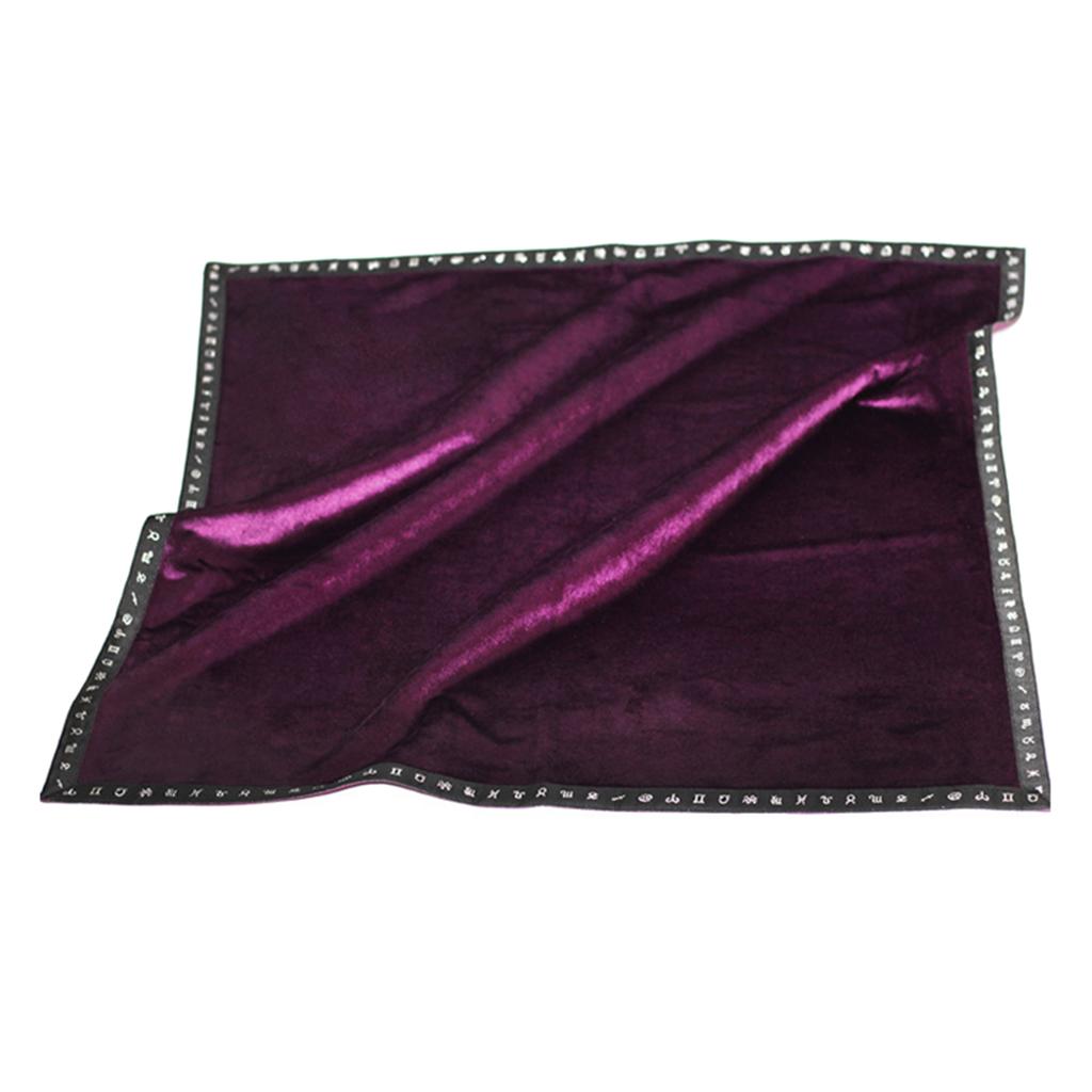 Elegant Astrology Altar Tarot Table Cloth Divination Soft Velvet Cloth Pouch