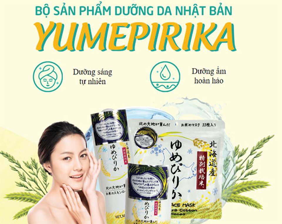 NƯỚC DƯỠNG SÁNG DA YUMEPIRIKA SKIN LOTION 100% TỪ GẠO SẠCH HOKKAIDO NHẬT BẢN 500ML