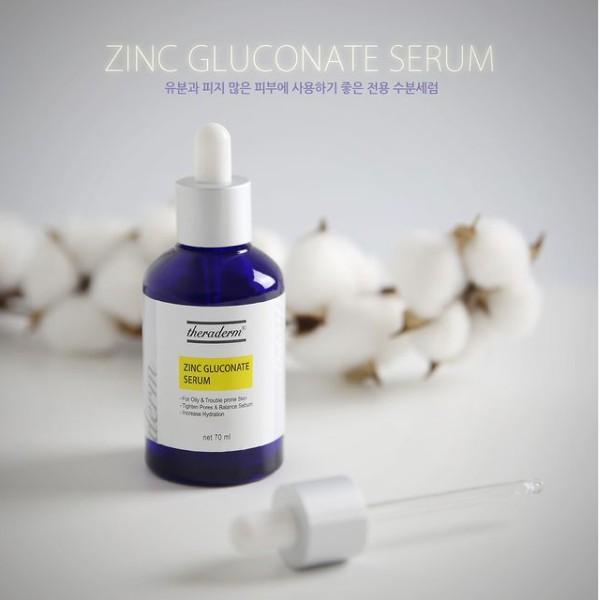 Serum Theraderm Zinc Gluconate 70ml - dưỡng ẩm, kiềm dầu cho da dầu mụn