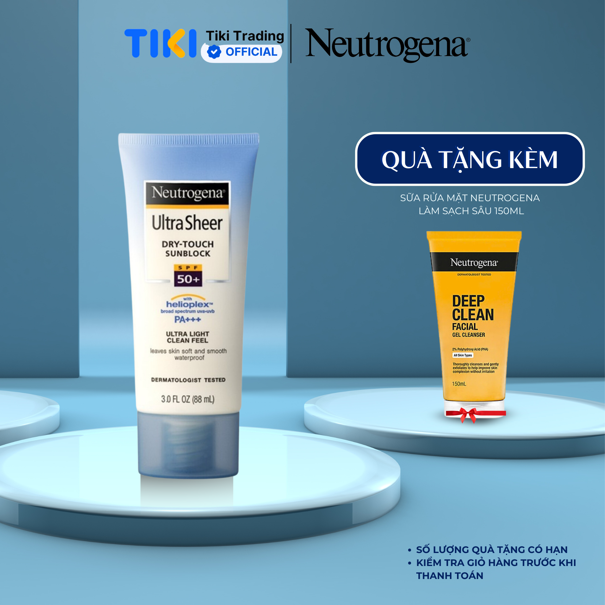 Kem Chống Nắng Mỏng Nhẹ Neutrogena U.S Dry Touch SPF 50 88ml