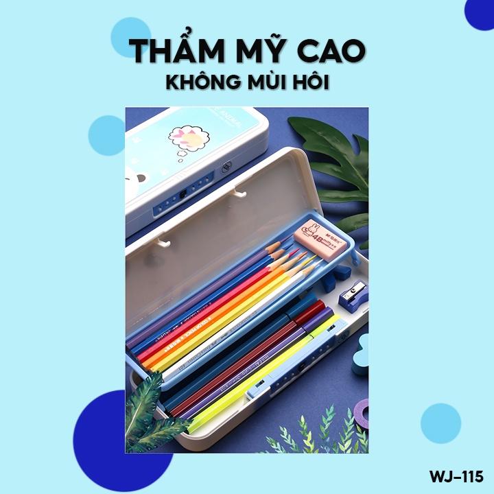 Hộp Bút Có Mật Khẩu Đa Năng Mẫu Hình Chữ Nhật Có In Hoạt Hình Ngô Nghĩnh Dành Cho Bé WJ-115