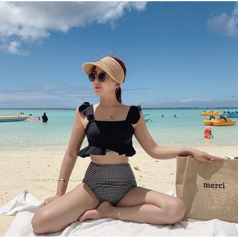 Bikini 2 mảnh cạp cao vai bèo dễ thương