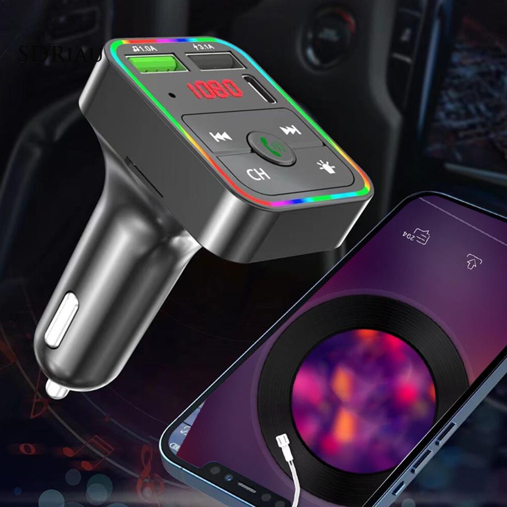*QXDZ* 12V/24V Universal Dual USB Bluetooth 5.0 FM Transmitter MP3 Music Player Fast Charging Charger for Car Auto