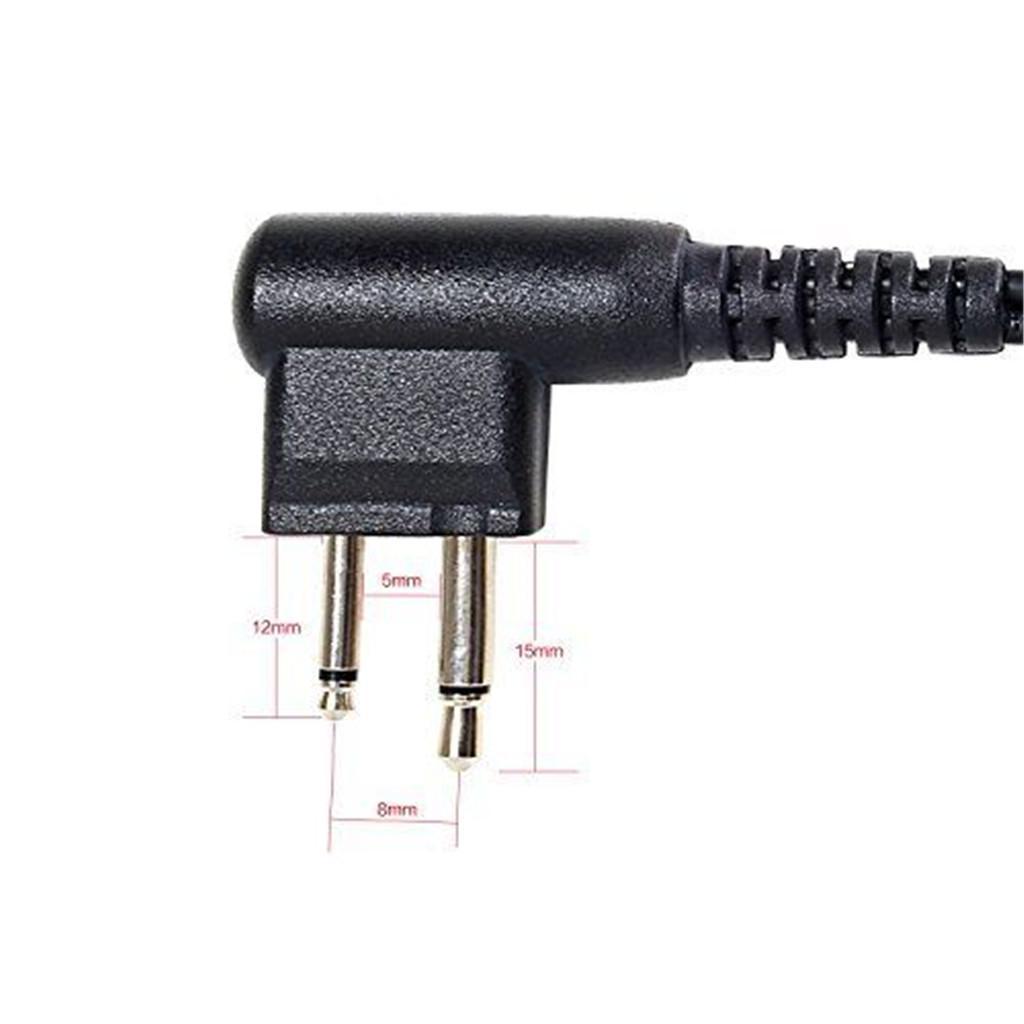 2Pcs Radios Earpiece Headset 2-Pin  Acoustic Tube   Earpiece