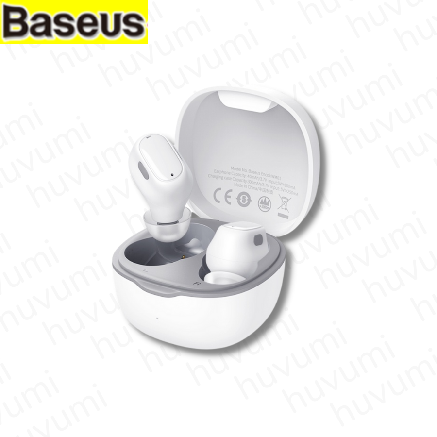 Tai nghe không dây TWS Baseus Encok True Wireless Earphones WM01 Plus Bluetooth 5.0, Stereo Earbuds, Touch Control, Noise Cancelling LV809 - Hành chính hãng