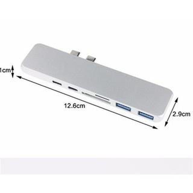 Bộ Chuyển Đổi Hub USB Type C 7 Trong 1 Cho MacBook Pro/Air 2018/2020 Có Đầu Đọc Thẻ 4K HDMI USB C USB 3.0 SD/TF