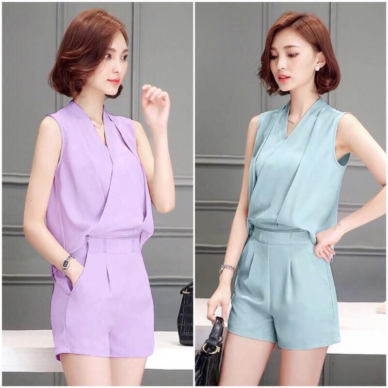 NEW Bộ short giả jum khóa đồng eo M26