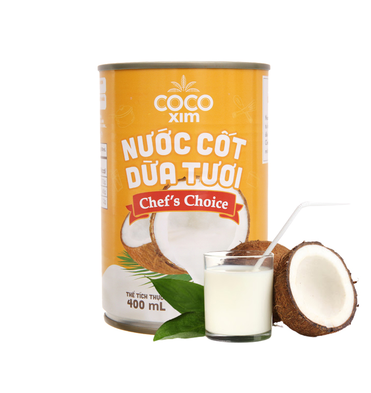 01 Thùng 24 Lon Nước Cốt Dừa Tươi Nguyên Chất Cocoxim 400ml