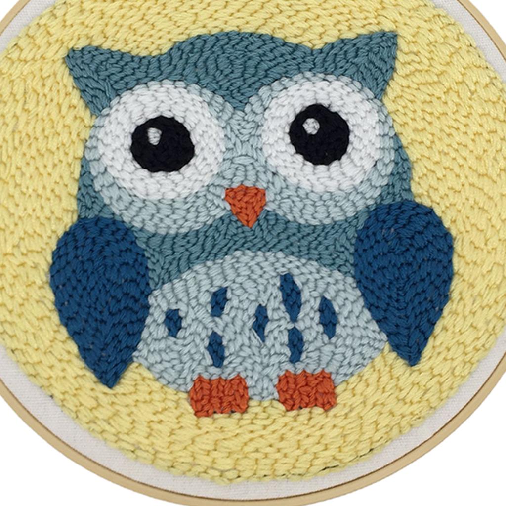 3Set Animal Pattern Punch Needle Embroidery Kits Punch Needle Pen DIY Needlework