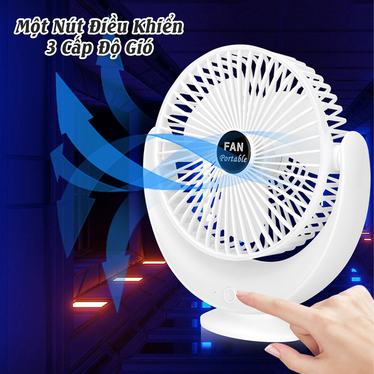 Quạt Tích Điện Loại Lớn - Quạt Mini Sạc Điện - Quạt Cầm Tay Mini, Quat Dien Mini, Quạt Sạc Pin, Quạt Mini Để Bàn, Cầm Tay, Quạt Đứng Sạc USB Summer Desktop Fan 6000mah Siêu Tiện Dụng Cho Mùa Hè