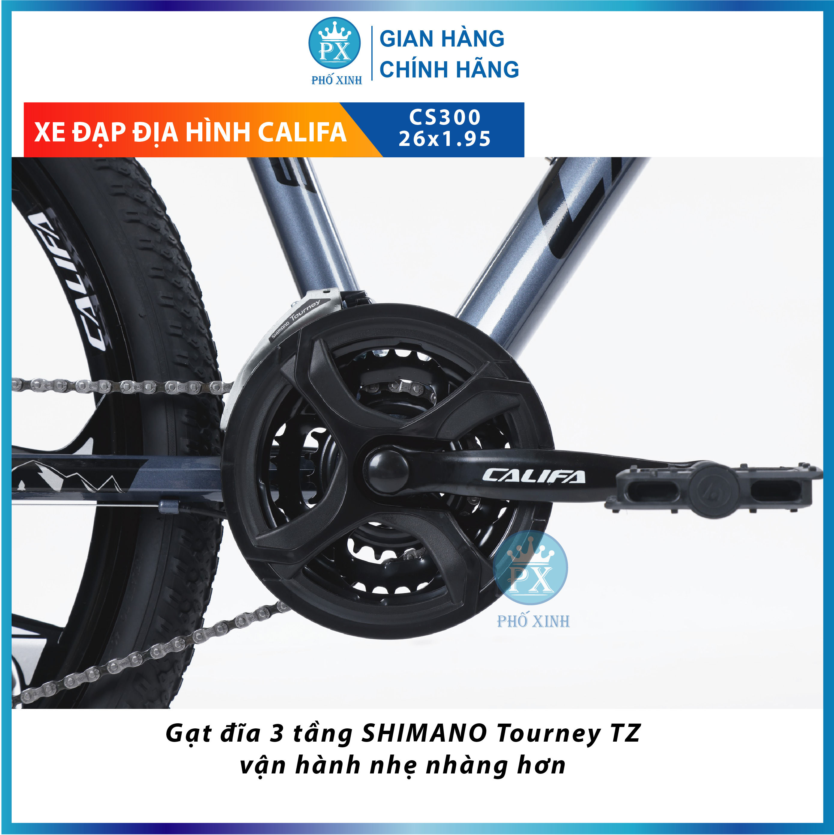 xe đạp địa hình Califa CS300 Bánh 26 inch