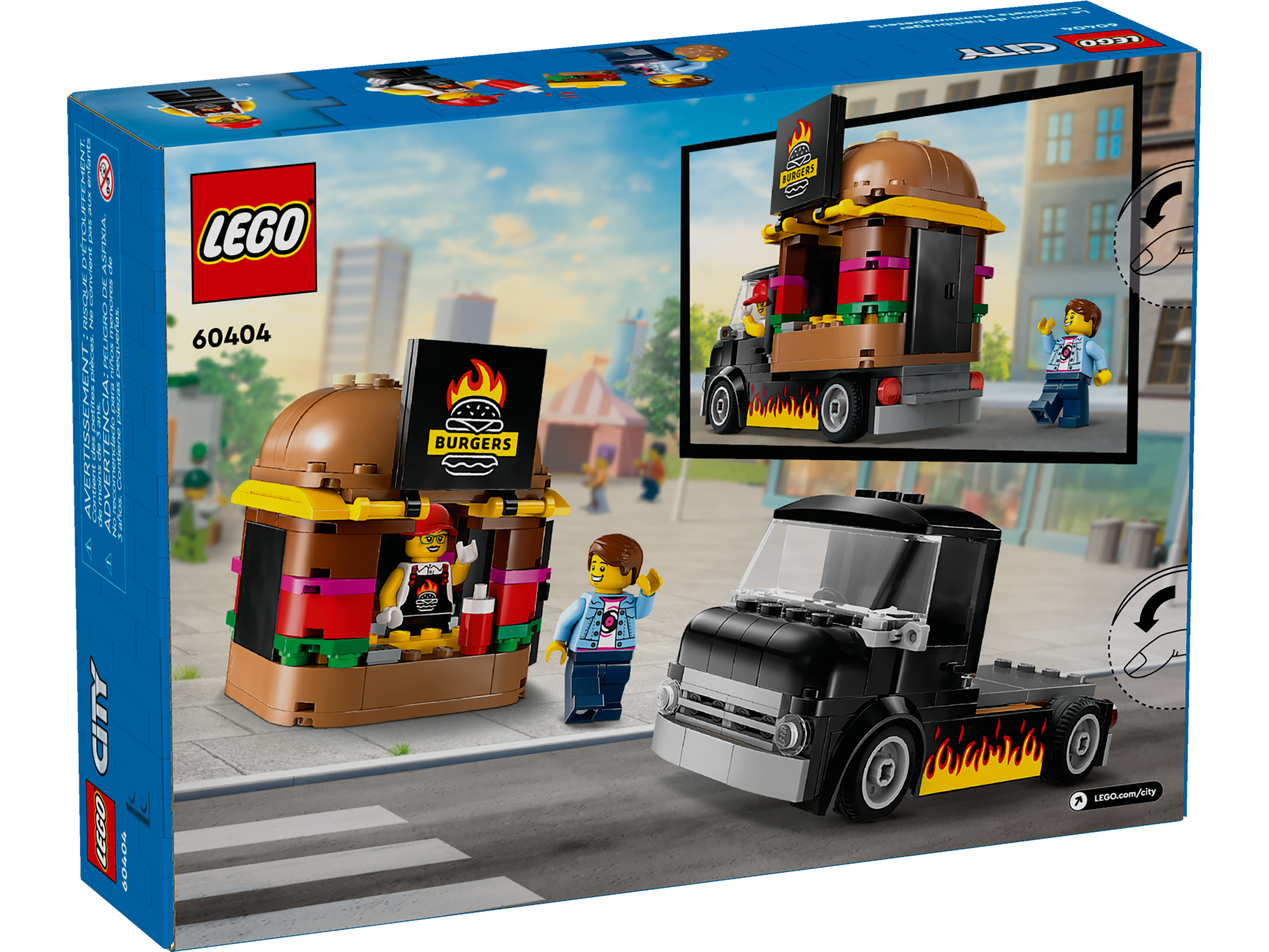 Đồ Chơi Lắp Ráp Xe Tải Burger Lưu Động - Burger Van - Lego City 60404 (194 Mảnh Ghép)