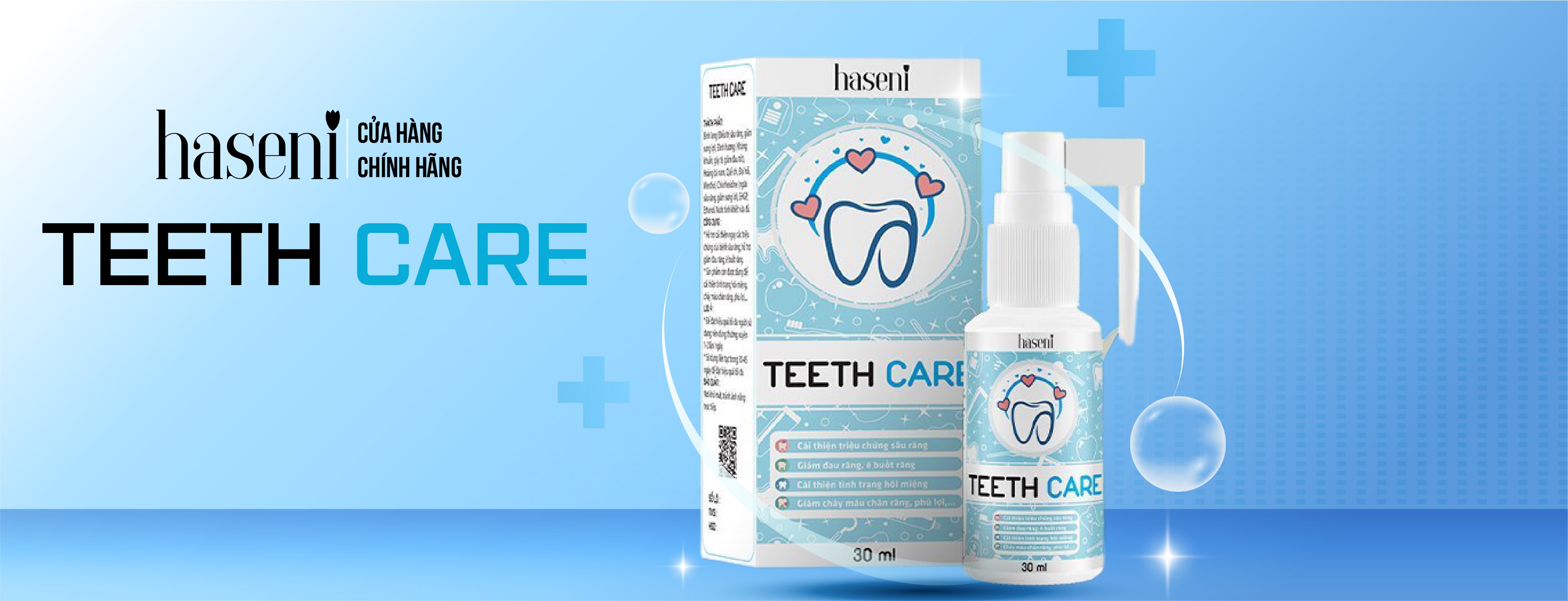 Xịt Chống Sâu Răng Cho Bé, Xịt Thơm Miệng Cho Bé Teeth Care Haseni 30ml
