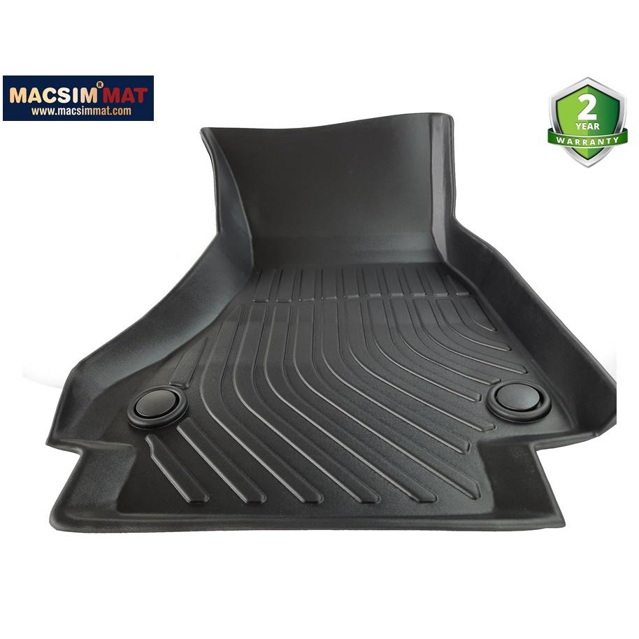 Thảm lót sàn xe ô tô Audi A6 2012 -2018 Nhãn hiệu Macsim chất liệu nhựa TPV cao cấp màu đen