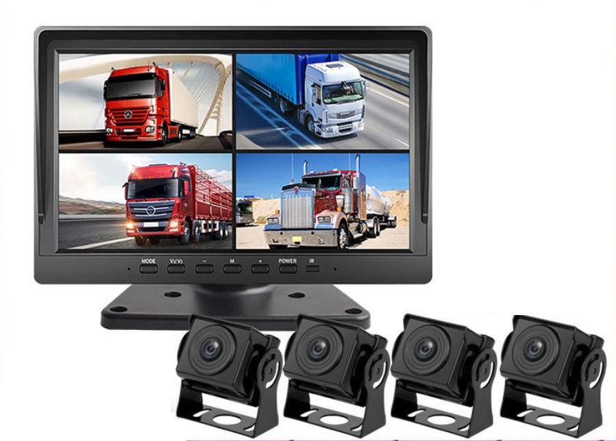 Camera hành trình 360 Full HD cho xe tải, xe khách, xe đầu kéo container - màn hình LCD 7inch 4 Mắt Camera AHD Siêu Nét
