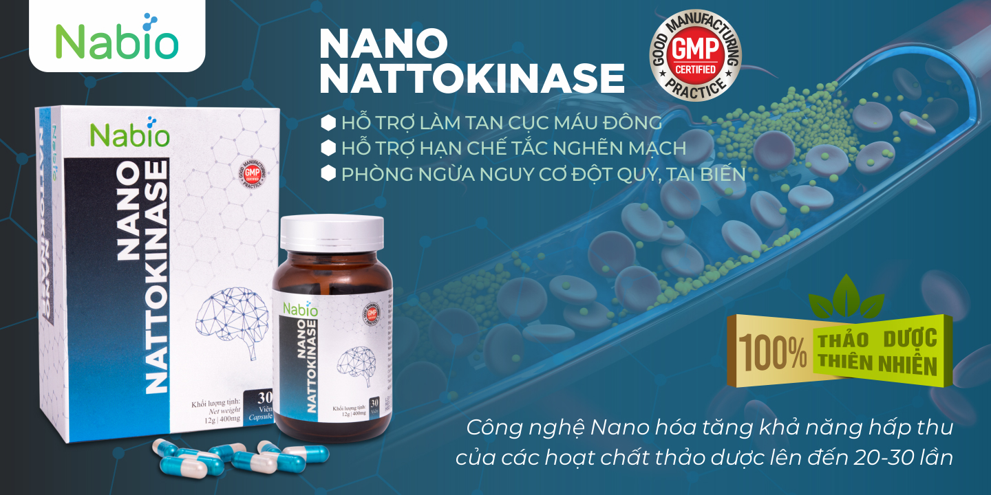 NANO NATTOKINASE - ĐÁNH TAN CỤC MÁU ĐÔNG, PHÒNG NGỪA ĐỘT QUỴ