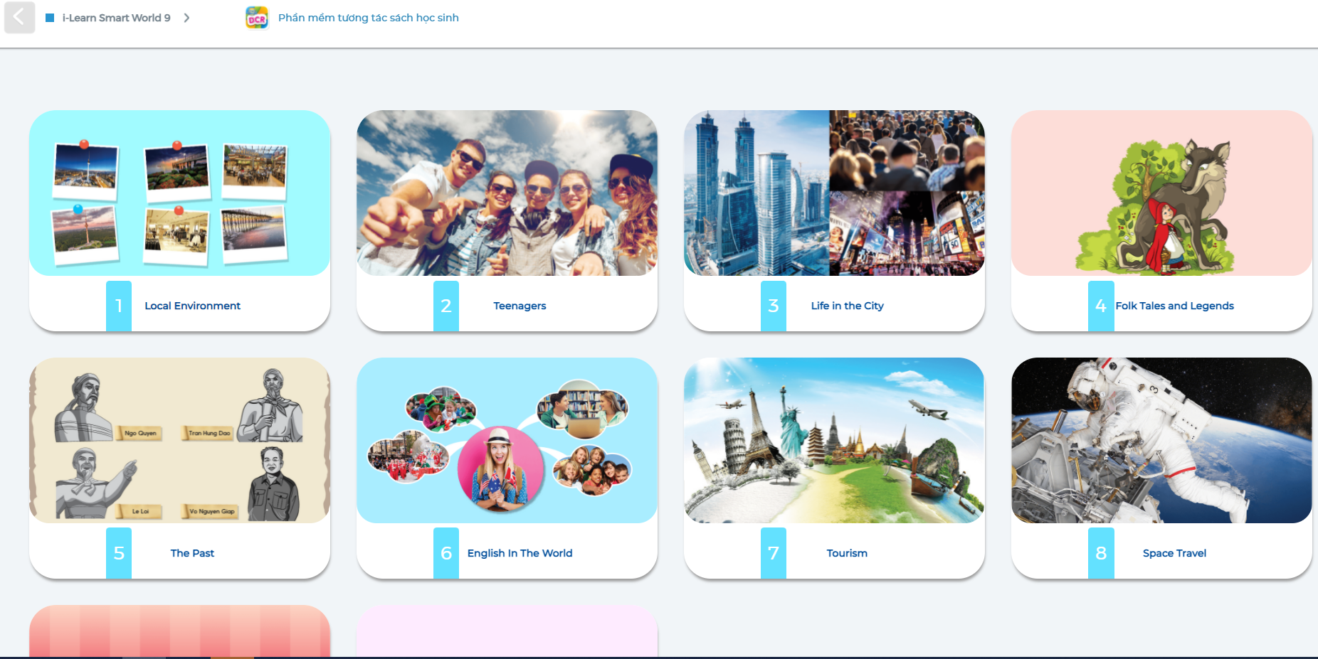 I-Learn Smart World 9 - Ứng dụng phần mềm tương tác sách học sinh
