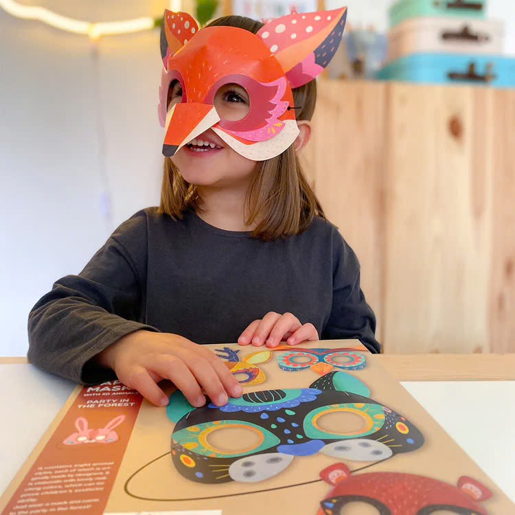 Đồ Chơi Gấp Giấy Thủ Công Mideer Paper Masks – Mặt Nạ Động Vật